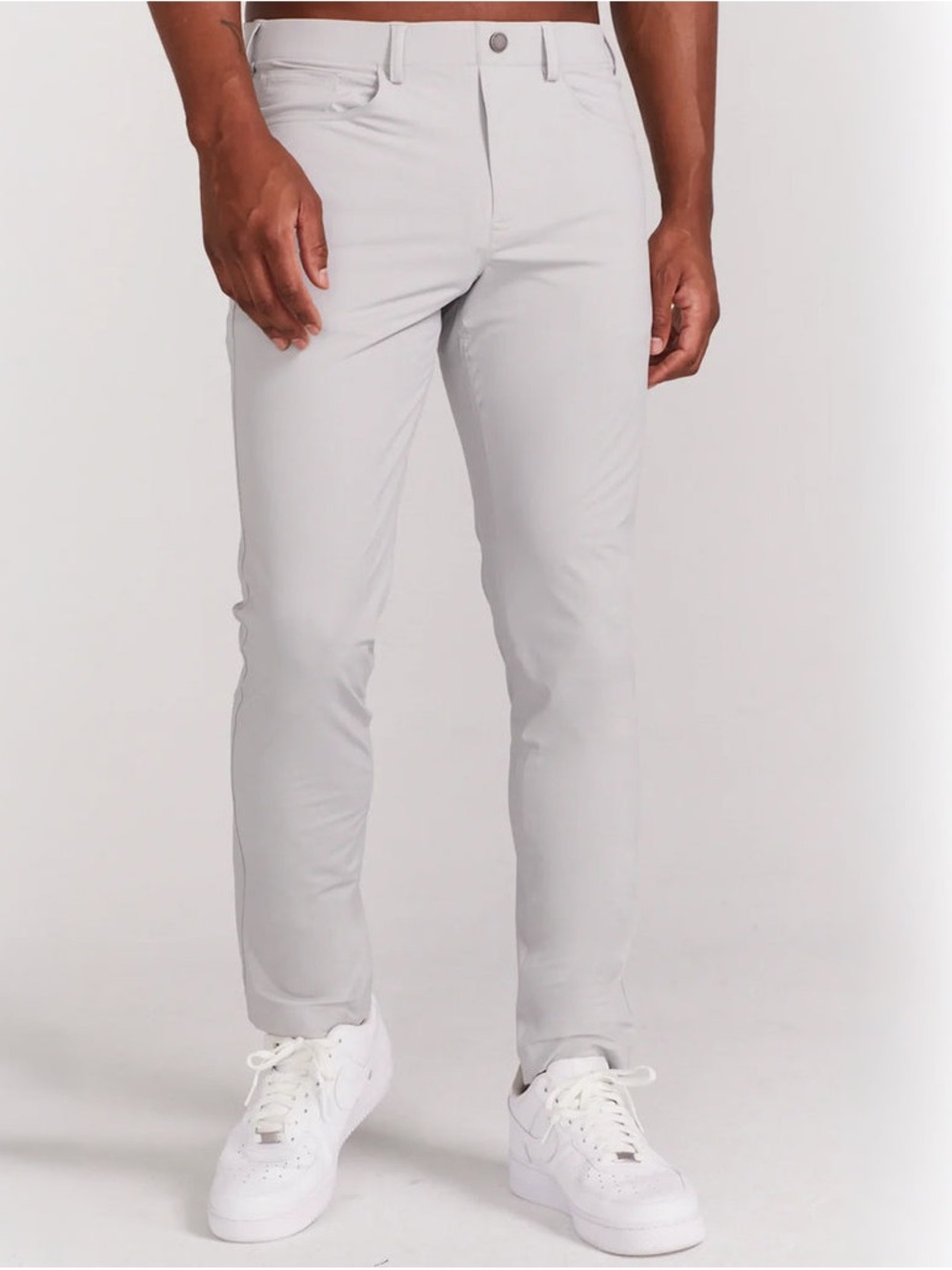 Redvanly Men's M Kent Pull-On Black Pants Stretch Nylon Golf Performance Gray